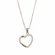 Cadena con colgante corazón zirconias de un lado Cadena con colgante corazón zirconias de un lado
