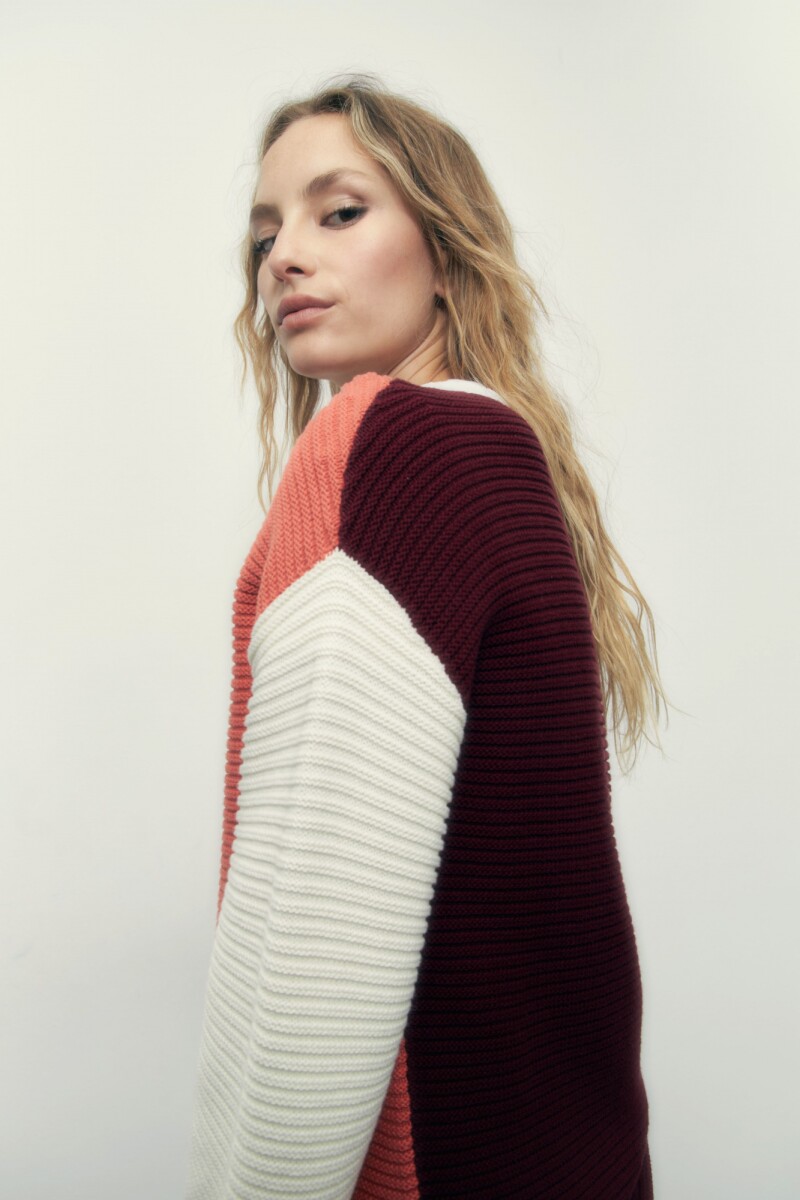 Color block sweater lacre