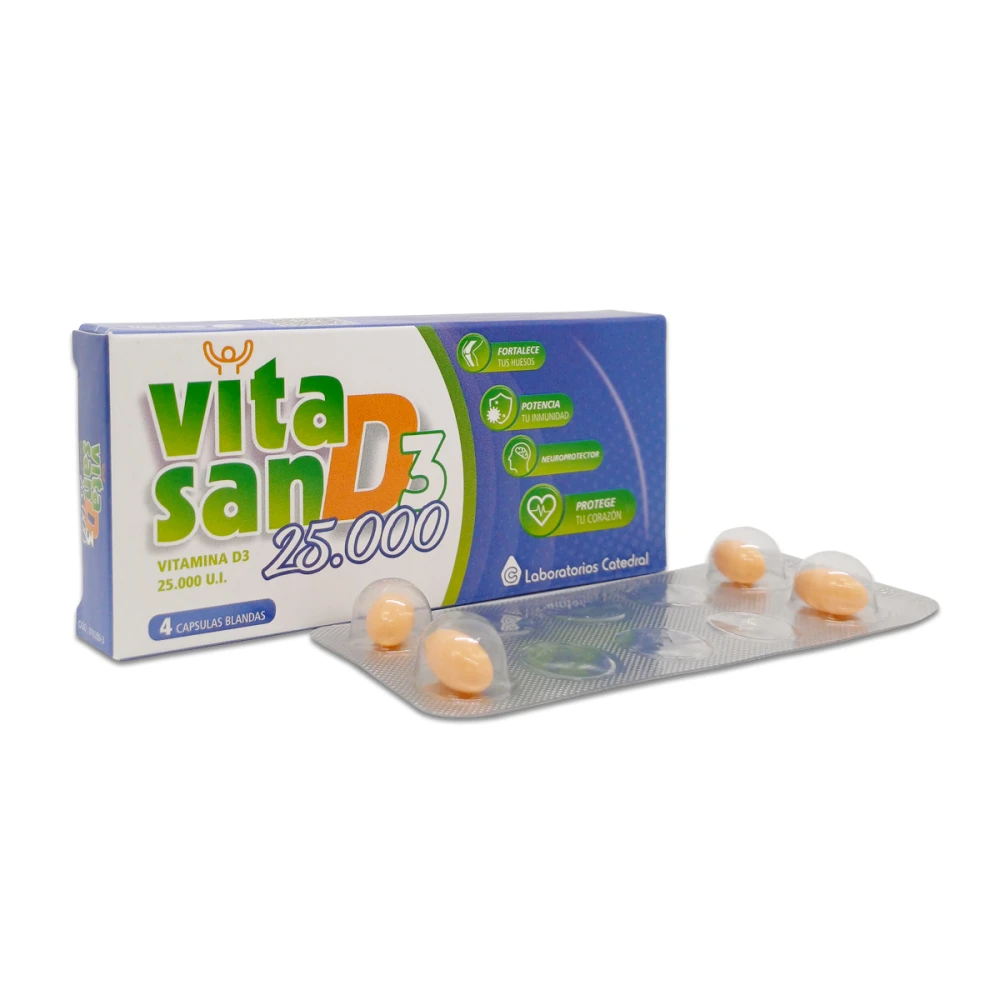 VITASAN D3 25.000 CAJA X 4 CAPS