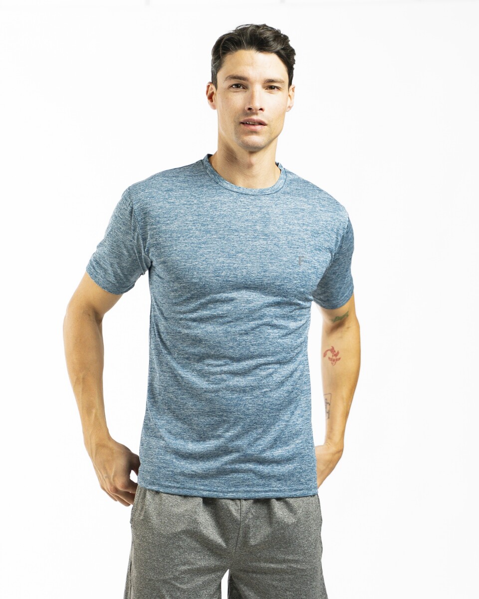 Remera Deportiva Dry Fit - Marino Melange 