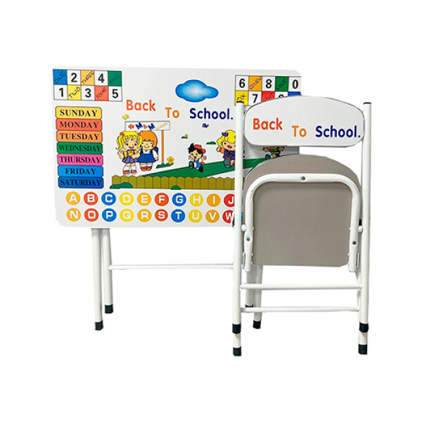 MESA INFANTIL con SILLA Plegable Sin color