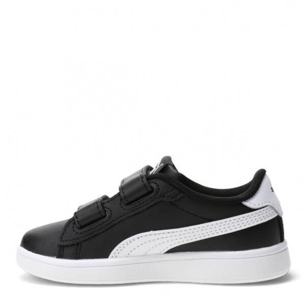 Championes Infantiles Puma Smash 3.0 Leather Negro - Blanco