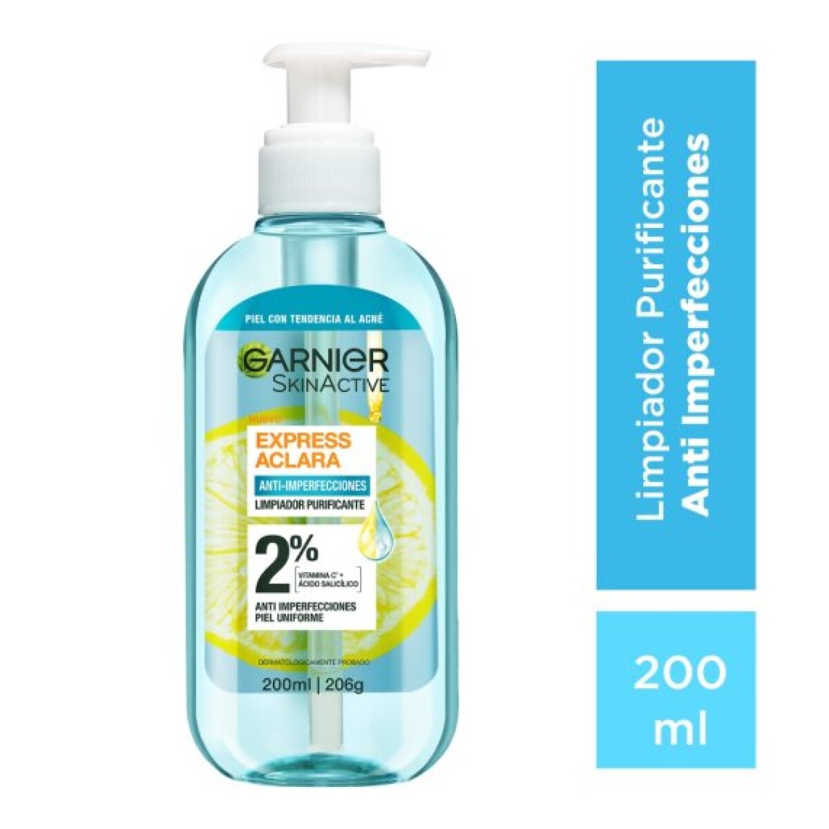 Limpiador purificante Garnier SkinActive Express Aclara 200ml 