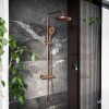Barral de ducha exterior termostático Signature bronce cepillado Barral De Ducha Exterior Termostático Signature Bronce Cepillado