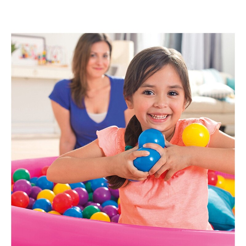 INTEX BOLSO 100 BOLAS MULTICOLORES DIAMETRO 6.5 CMS EDAD + 2 AÑOS Intex Bolso 100 Bolas Multicolores Diametro 6.5 Cms Edad + 2 Años