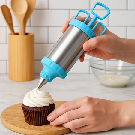 MANGA DISPENSADOR DE MASAS PARA REPOSTERIA CON 4 PUNTEROS MANGA DISPENSADOR DE MASAS PARA REPOSTERIA CON 4 PUNTEROS