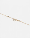 Pulseras Flexibles Strass Pulsera Con Corazón - Dorado