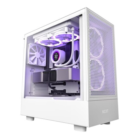 NZXT H series H5 Flow - Mid tower - placa ATX extendida - panel lateral con ventana (cristal templado) - sin fuente de alimentac NZXT H series H5 Flow - Mid tower - placa ATX extendida - panel lateral con ventana (cristal templado) - sin fuente de alimentac