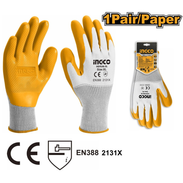 GUANTES DE LATEX XL INGCO HGVL08-XL GUANTES DE LATEX XL INGCO HGVL08-XL