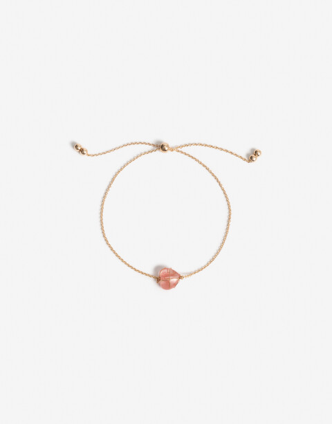 Pulseras Flexibles Metal Pulsera Dije Corazón - Dorado