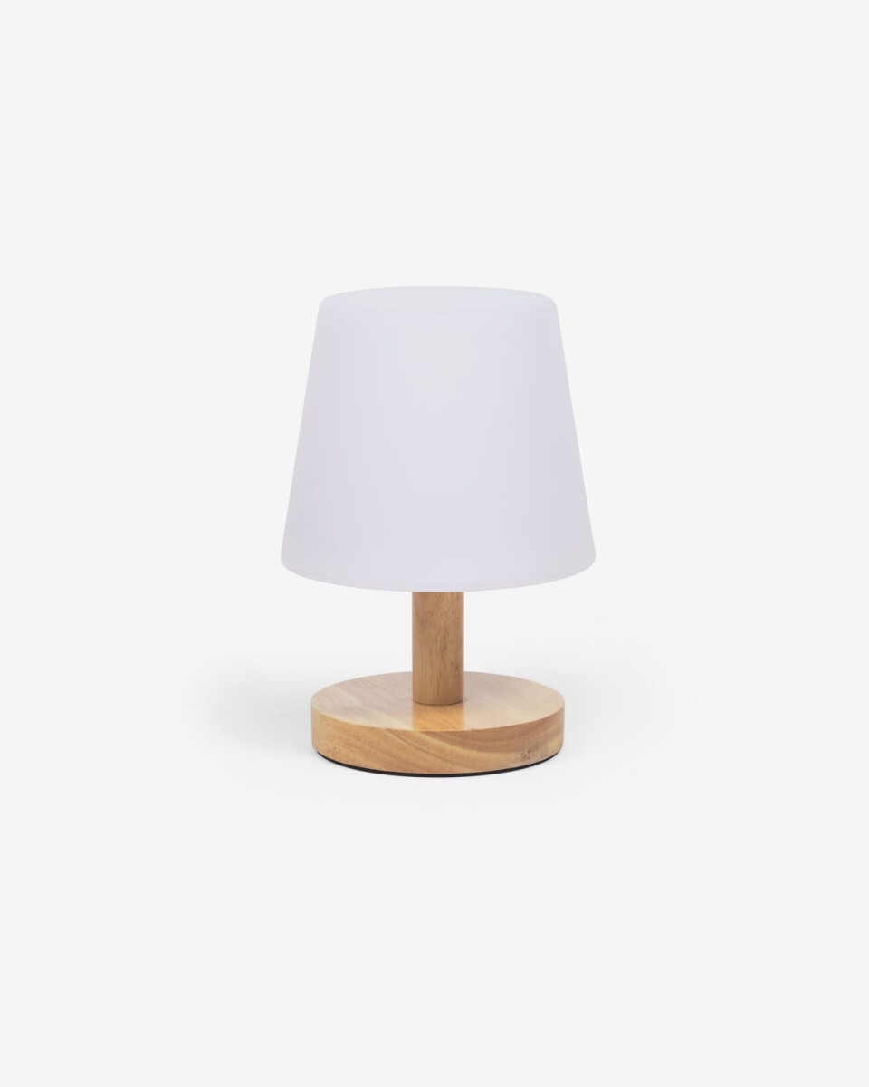Lámpara de mesa Ambar de polietileno y madera 