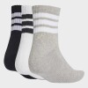 Medias Adidas de Corte Medio SPORTSWEAR, 3 Pares Gris