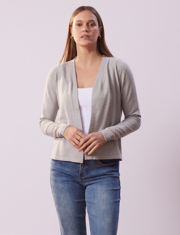Cardigan Det Ribs GRIS