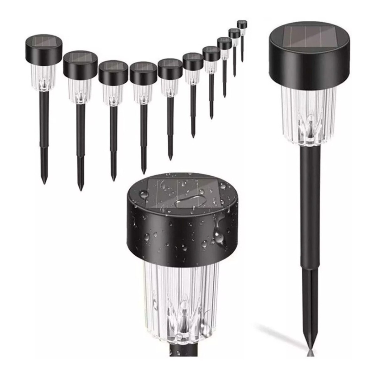 Luces Solar Farol Estaca Antorcha Luz Led Jardin X20 - Variante CALIDA 