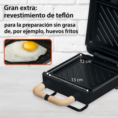 Waflera Sandwichera 2 en 1 Negra ADE Waflera Sandwichera 2 en 1 Negra ADE