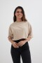 Remera oversized cropped BEIGE