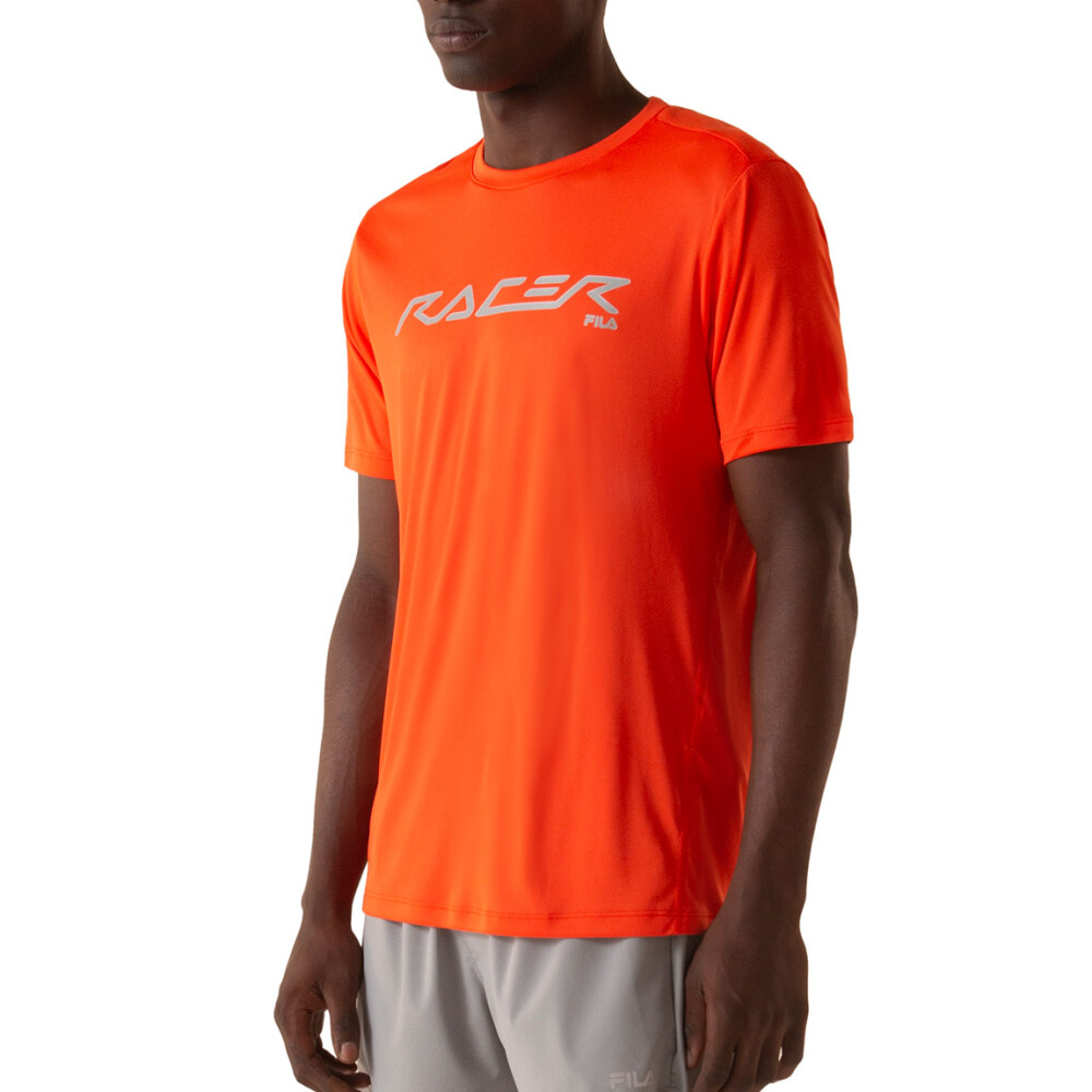 FILA Reflective core run Remera manga corta running para hombre - Naranja Naranja
