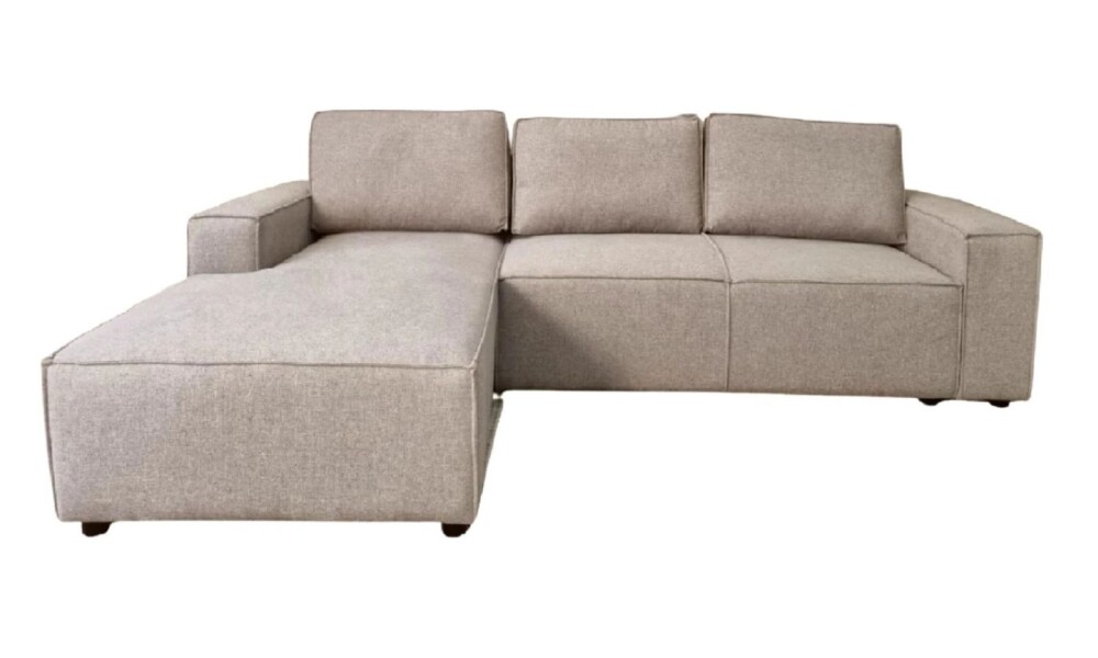 Sofa con Chaise Longue ALEX en Tela Beige