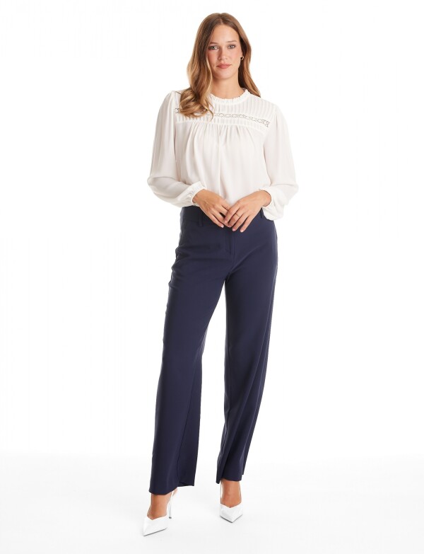 Pantalon Wide Leg AZUL