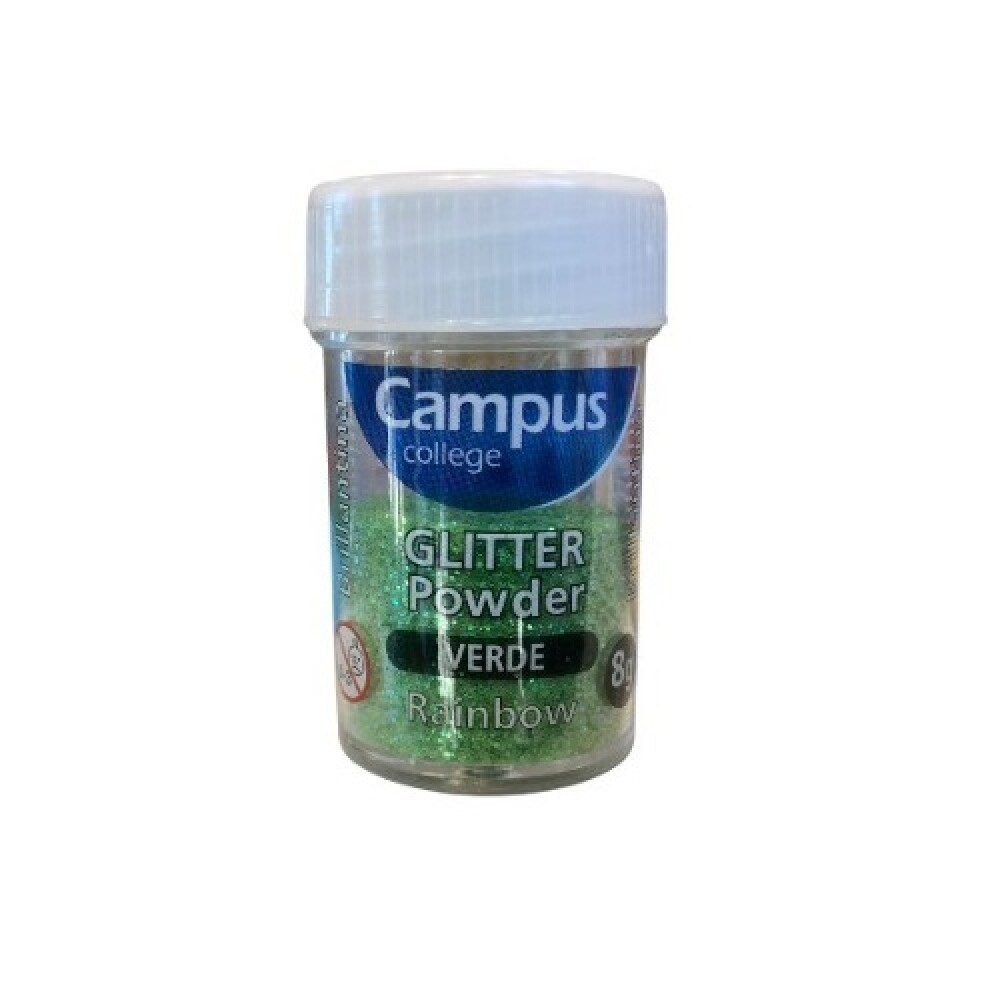 Brillantina En Polvo Campus University Verde Frasco De 8 G #BRILLANTINA EN POLVO CAMPUS UNIVERSITY VERDE FRASCO DE 8 G