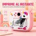 Cámara Infantil Instantánea Gatito con Doble Lente y Selfie ROSA