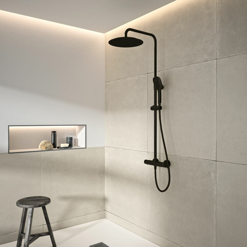 BARRAL CON DUCHA Y GRIFERIA MONOCOMANDO COLOR NEGRO MATE Barral Con Ducha Y Griferia Monocomando Color Negro Mate