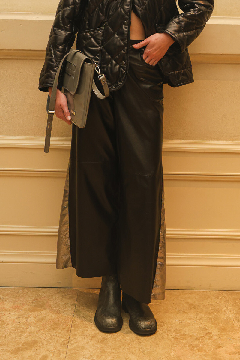 Pantalon abba - Negro peltre 
