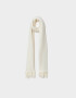 Bufandas Clasico Bufanda Con Flecos - Blanco Crudo
