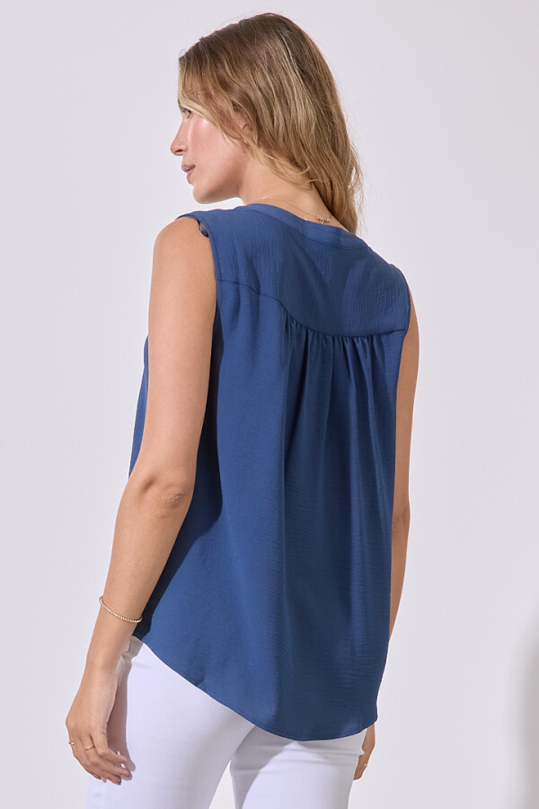 Blusa Escote V AZUL