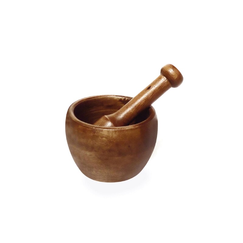 MORTERO MACHACADOR MADERA 13X9CM MORTERO MACHACADOR MADERA 13X9CM