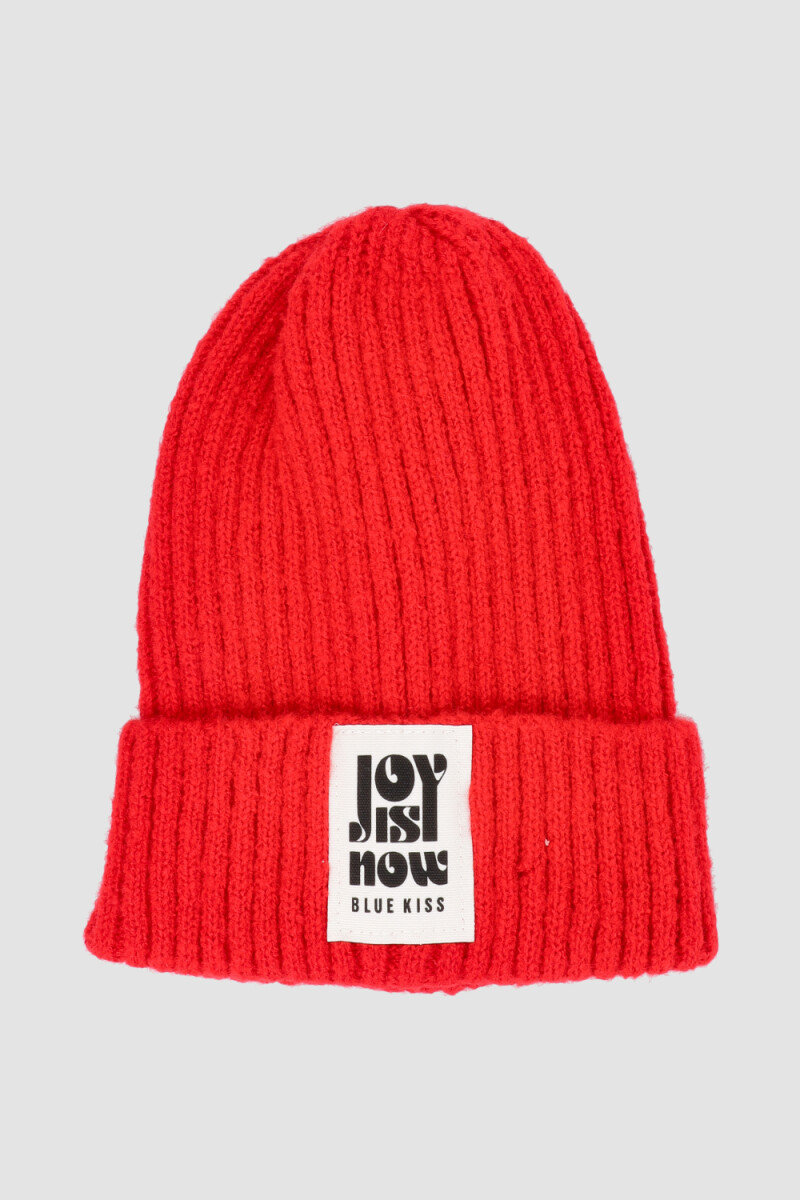 GORRO BASIC RUBBER DAMA ROJO