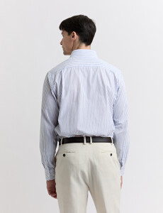 012678 CAMISA HARRINGTON LABEL Blanco/azul