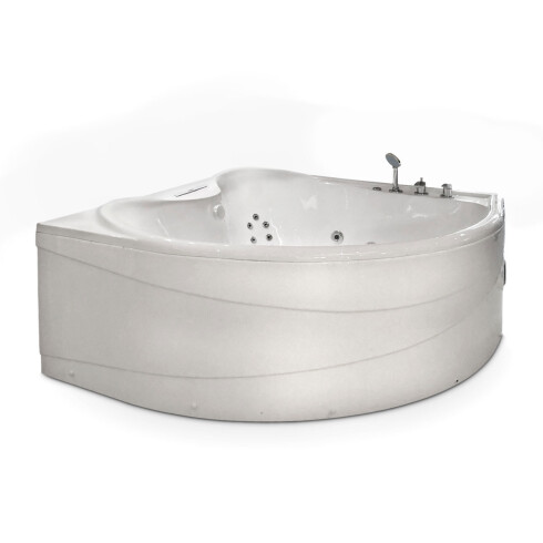 Bañera Con Hidromasaje Blanco Autoportante Aqualia 150X150X63 Con Griferia BLANCO