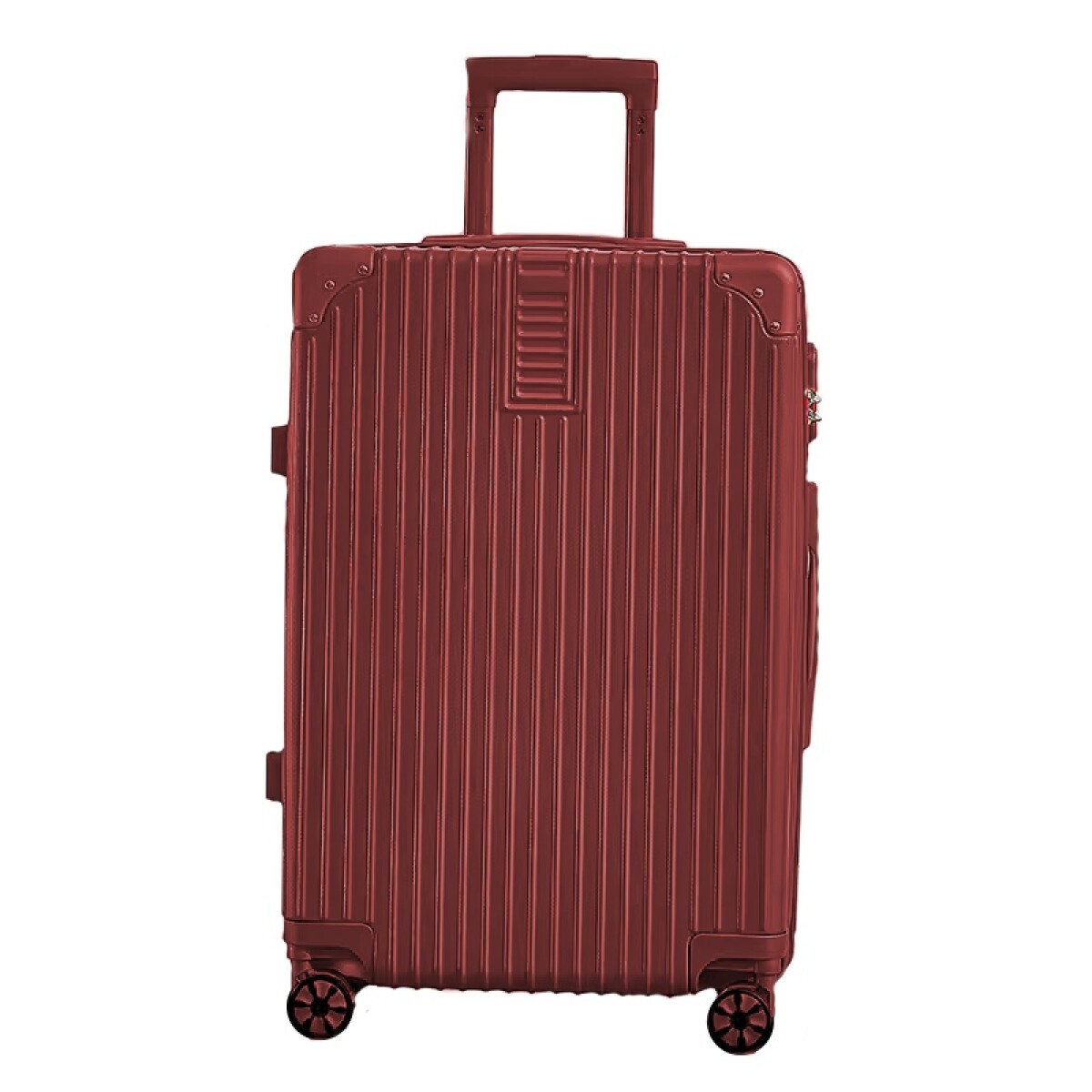 Valija Pequeña CarryOn 4 Ruedas Dobles Giratorias Candado - Bordó 
