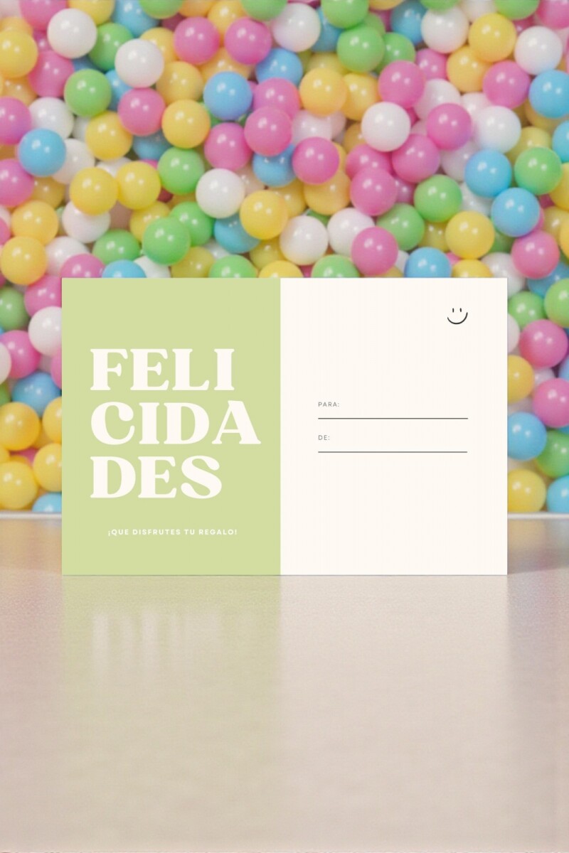 Tarjeta felicidades 10x15 - DISEÑO 1 