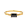 Anillo Karvik solitario de plata 925 bañado en oro 18K 0