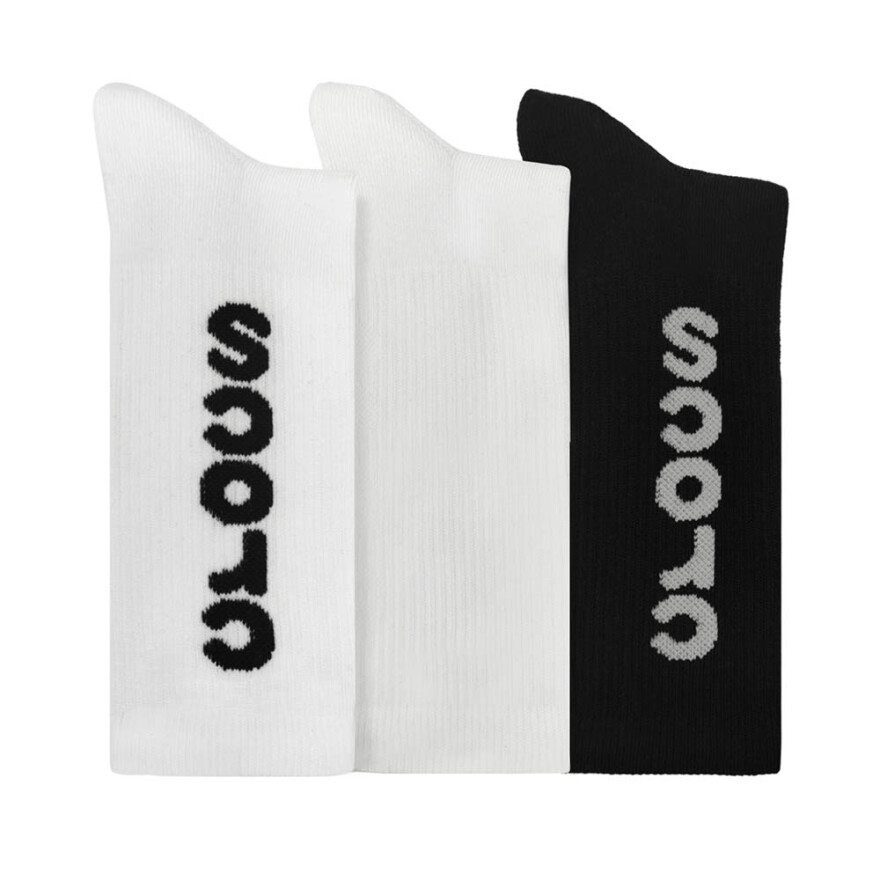 Socks Macro Logo Crew - Unisex White/black