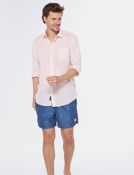 SHORT DE BAÑO ESTAMPADO Azul