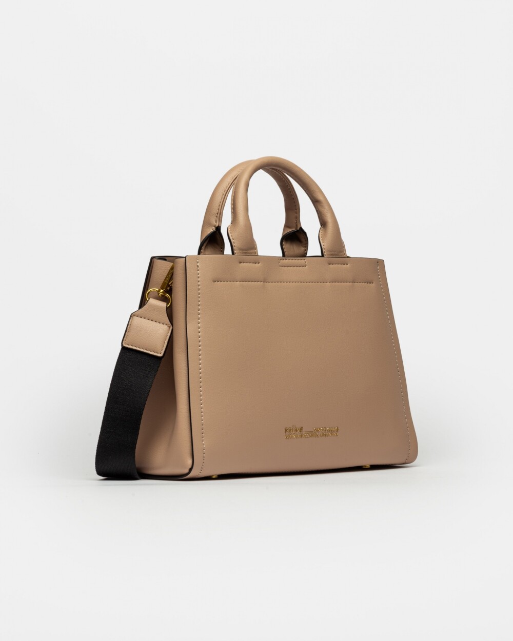 Cartera de Mano Anette Chica en Efecto Cuero Liso Natural