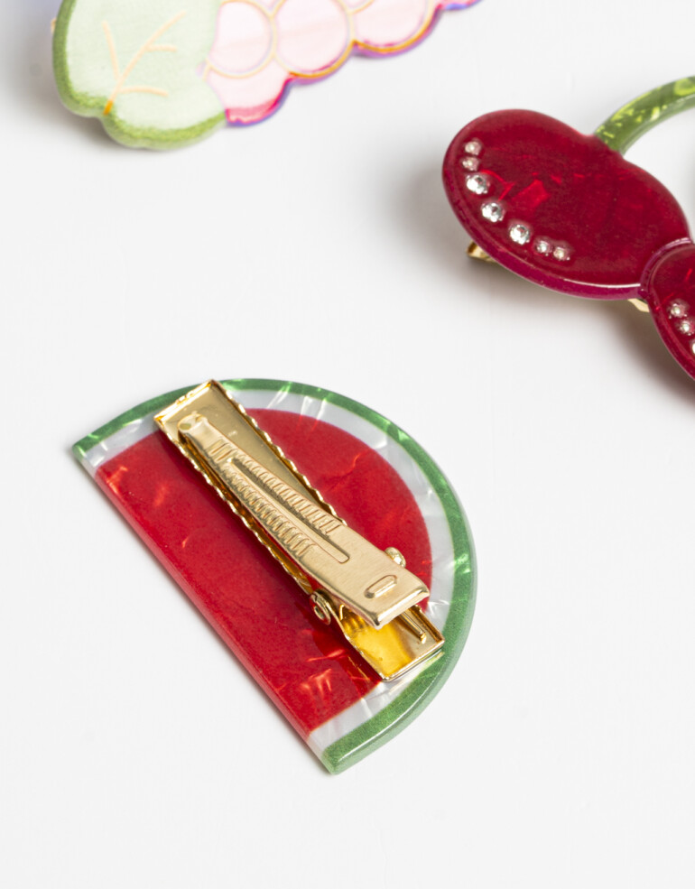 Horquillas con Accesorios Frutas Set De 3 Horquillas En Forma De Frutas. - Combinacion Multicolor