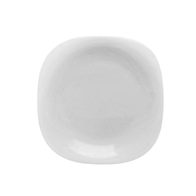 Plato llano semi cuadrado 28cm Opalina BLANCO