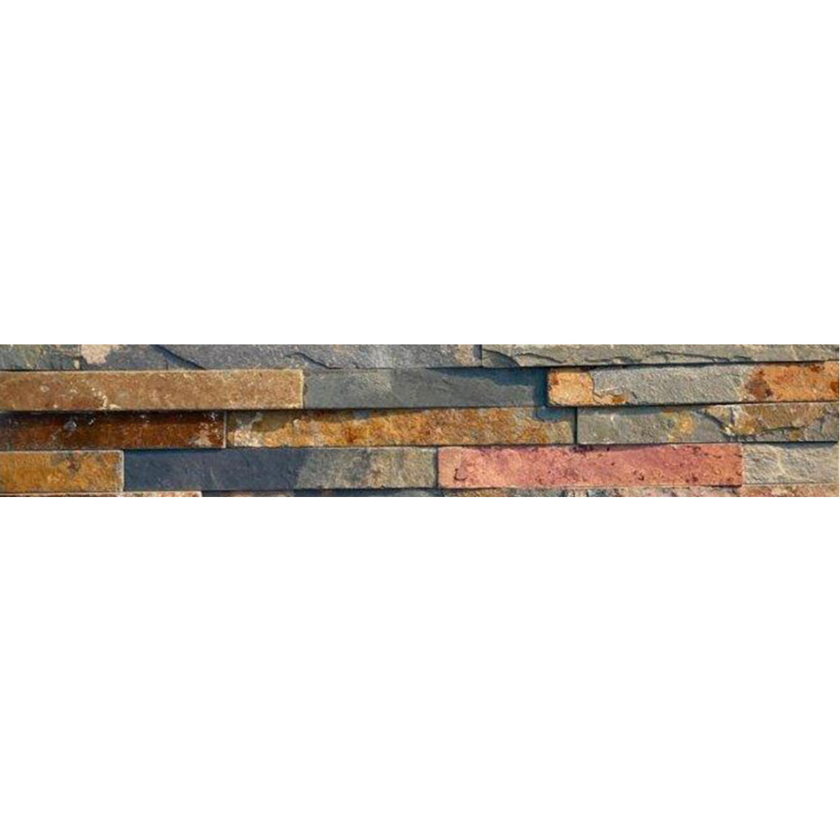 Piedras Piedra Rustica Oxido Rectangular 15X60 Formato 