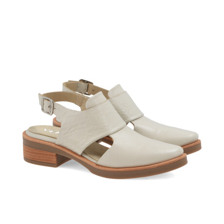 ZUECO CUERO LIMIA BEIGE