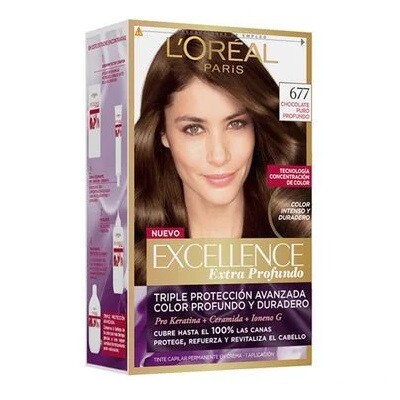 Tinta L'oreal Excellence 677 Chocolate Puro Tinta L'oreal Excellence 677 Chocolate Puro