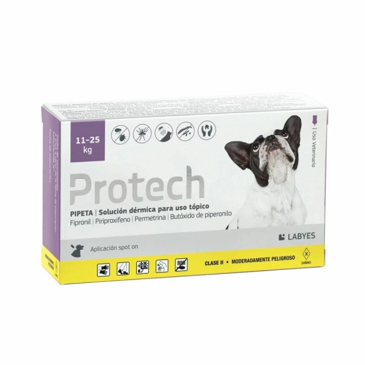 PROTECH PIPETA ANTIPULGAS Y GARRAPATAS CON ACCIÓN AMBIENTAL PARA PERROS - DE 11 A 25 KG 
