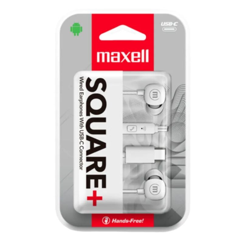 Auricular Maxell USB-C Square Blanco Auricular Maxell USB-C Square Blanco