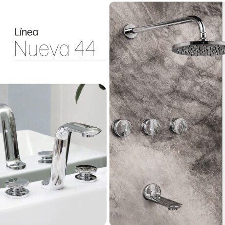 JUEGO DE GRIFERIA INCLUYE LAVATORIO DE MESADA Y DUCHA CROMO