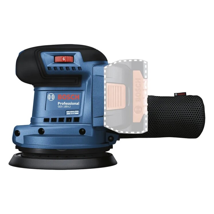 Lijadora roto orbital inalámbrica Bosch GEX 185-LI 18V SB Brushless Lijadora roto orbital inalámbrica Bosch GEX 185-LI 18V SB Brushless