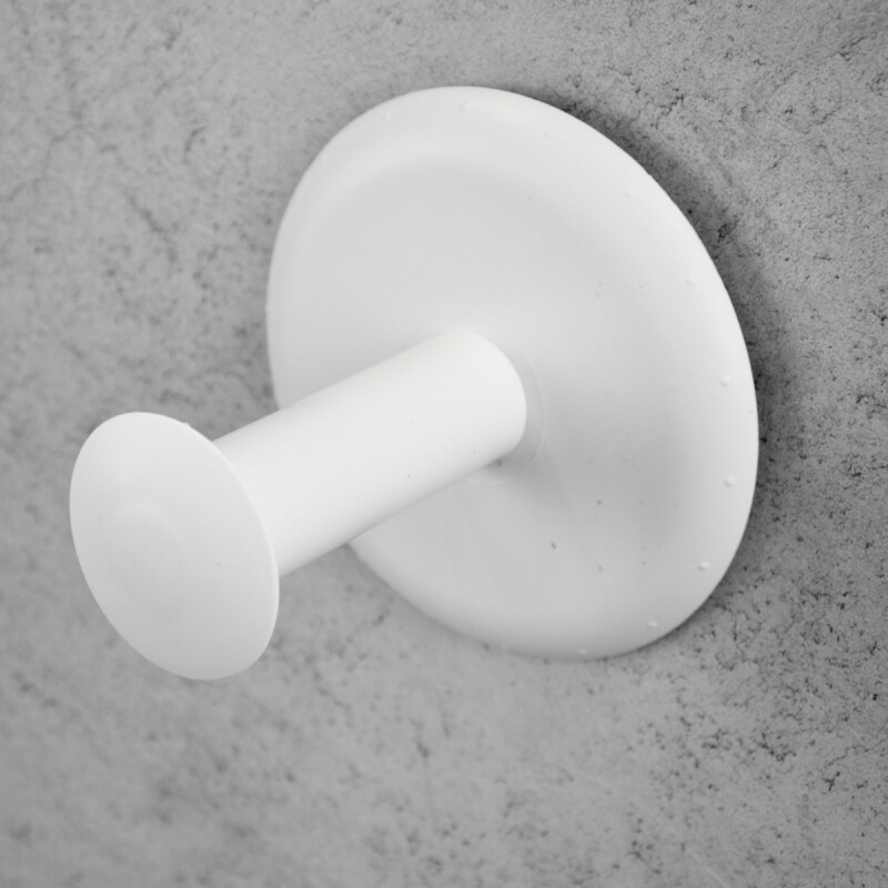 Porta papel con ventosa BLANCO