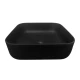 Bacha Cuadrada De Loza Negro Mate 38.5X38.5X14 000